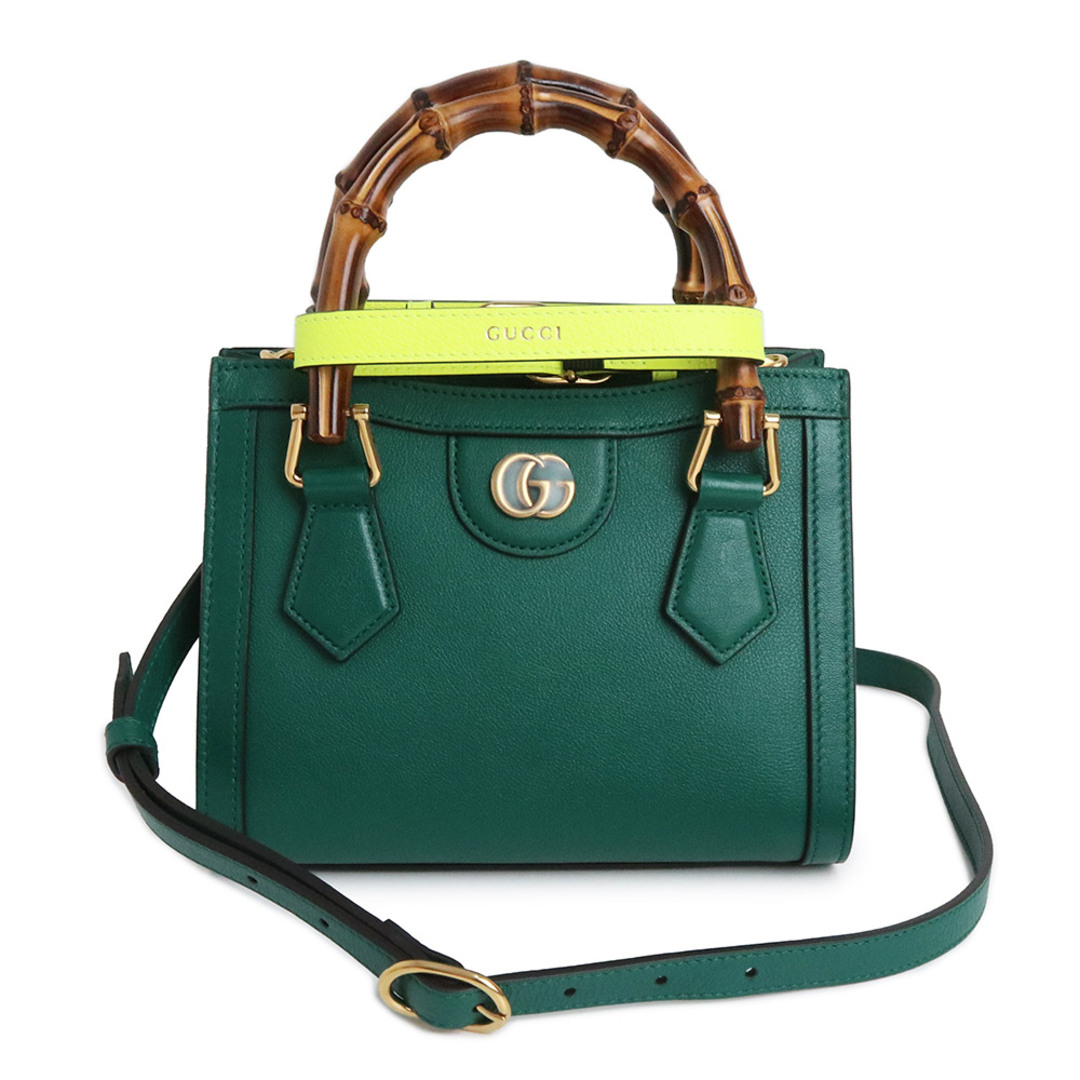 GUCCI - グッチ バンブー ダイアナ ミニ トート 2Way ショルダー GUCCI - グッチ バンブー ダイアナ ミニ トート 2Way ショルダー