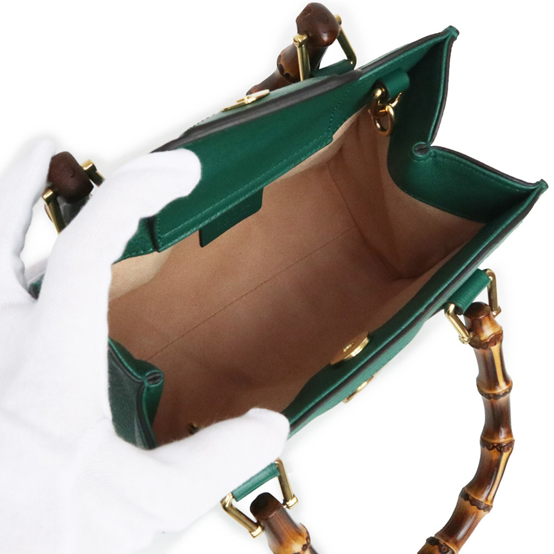 GUCCI - グッチ バンブー ダイアナ ミニ トート 2Way ショルダー GUCCI - グッチ バンブー ダイアナ ミニ トート 2Way ショルダー