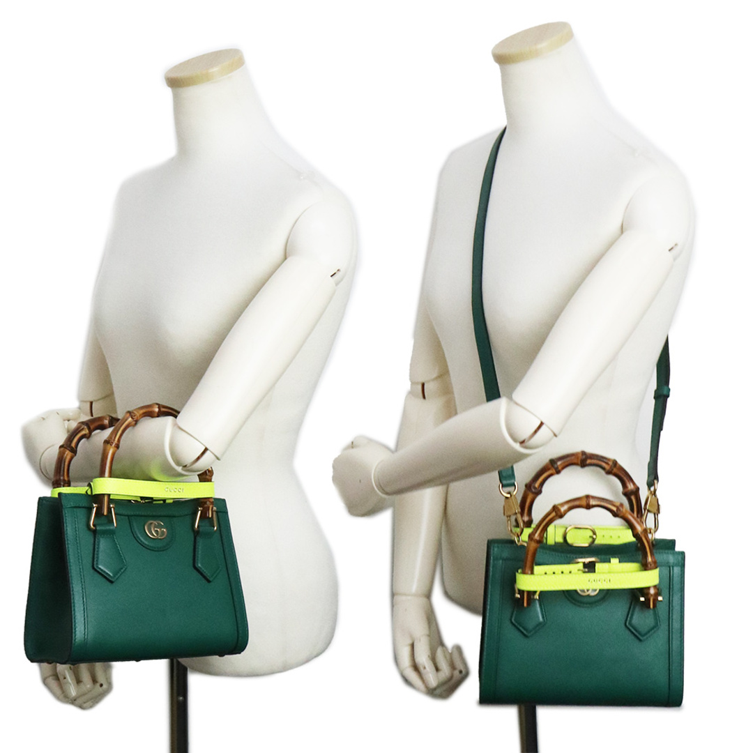 GUCCI - グッチ バンブー ダイアナ ミニ トート 2Way ショルダー GUCCI - グッチ バンブー ダイアナ ミニ トート 2Way ショルダー