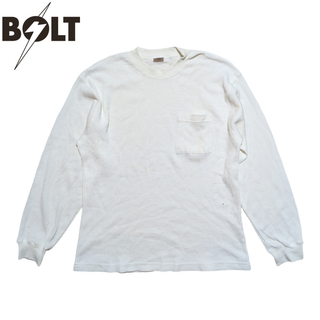 ライトニングボルト(Lightning Bolt)のLIGHTING BOLT ホワイト ワッフル サーマル 長袖Tシャツ(Tシャツ/カットソー(七分/長袖))