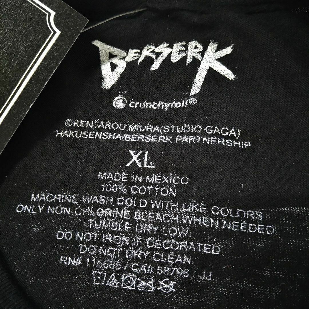 ベルセルク Tシャツ XLサイズ 黒 berserk アニメT 海外公式 *の ベルセルク Tシャツ XLサイズ 黒 berserk アニメT 海外公式 *の