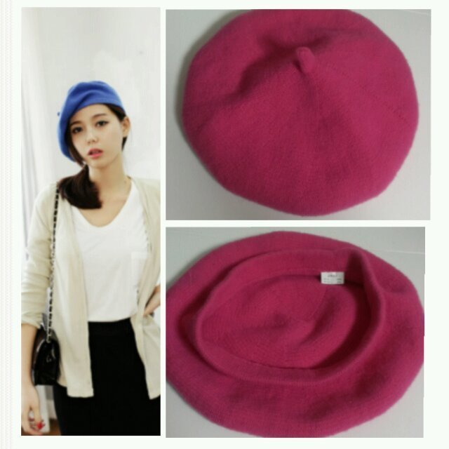 dholic(ディーホリック)のピンクのニットベレー♡ レディースの帽子(ハンチング/ベレー帽)の商品写真