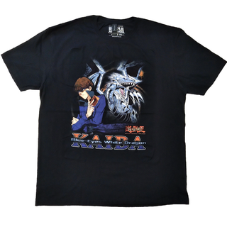 ユウギオウ(遊戯王)の遊戯王　Tシャツ　XL　黒　海馬瀬人　ブルーアイズ　遊☆戯☆王　海外公式 *(Tシャツ/カットソー(半袖/袖なし))