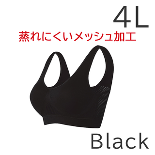 ヴィアージュ(VIAGE)の【新品未使用】リシェルNight U Bra ナイトブラ メッシュ 4Lサイズ黒(ブラ)