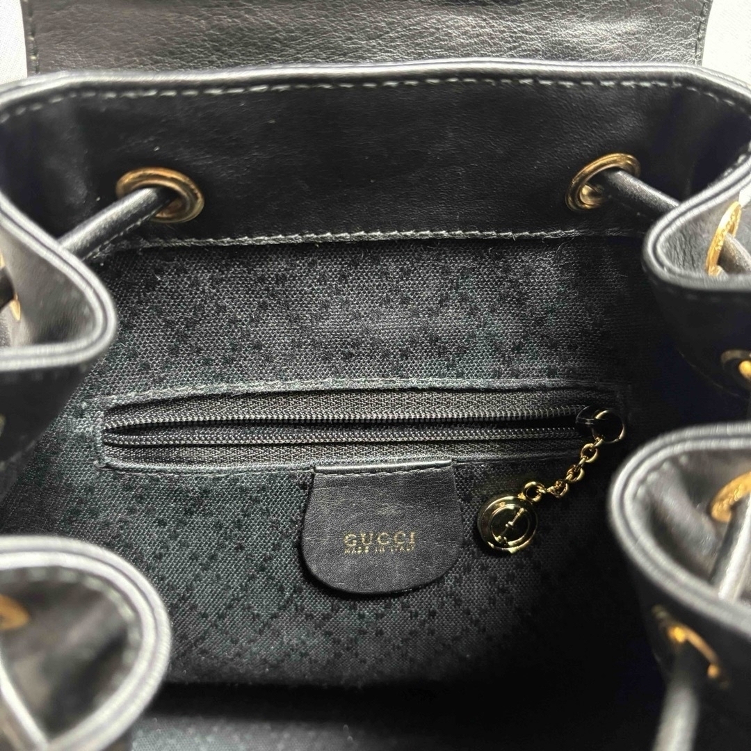 GUCCI バンブーターンロックレザーリュックサック GUCCI バンブーターンロックレザーリュックサック