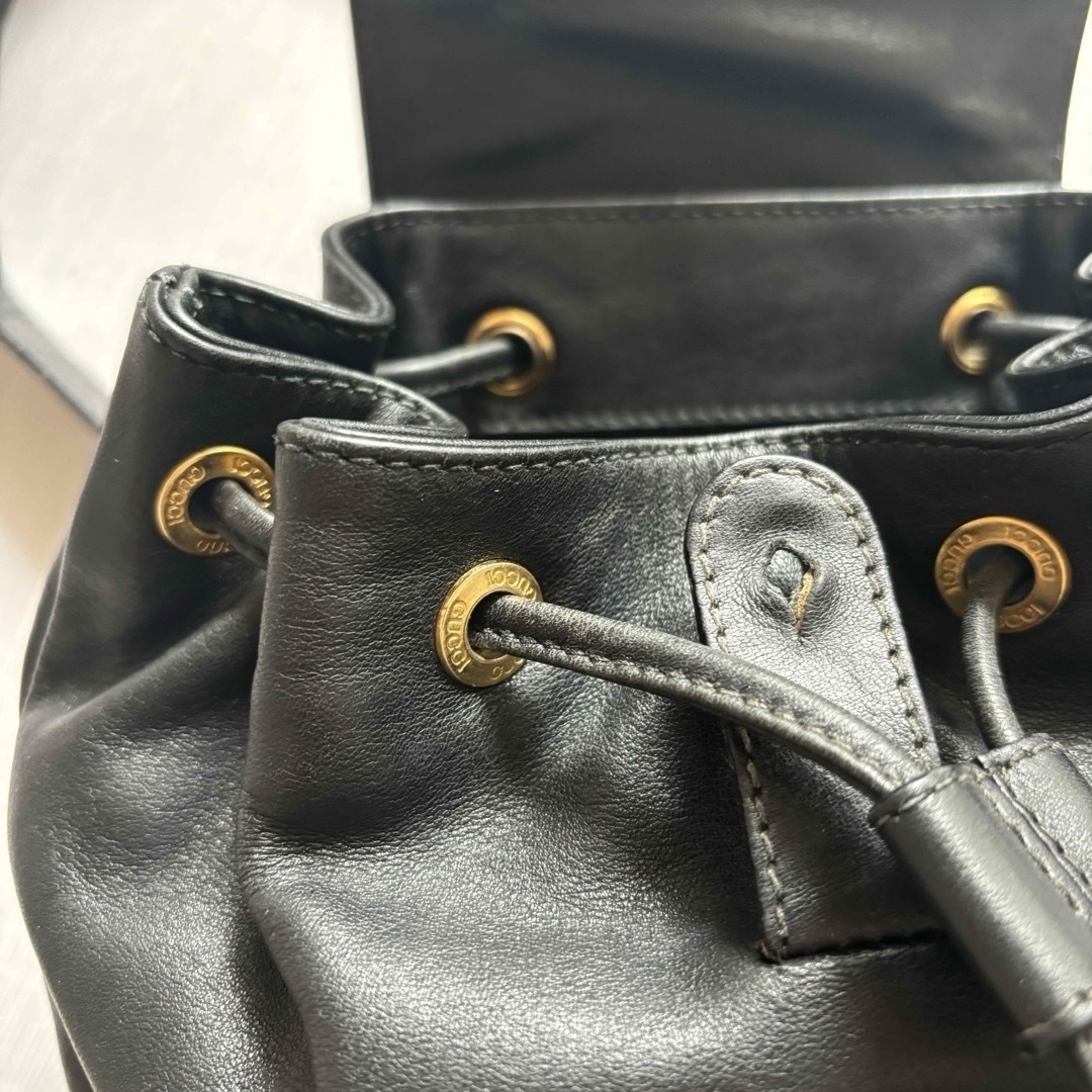 GUCCI バンブーターンロックレザーリュックサック GUCCI バンブーターンロックレザーリュックサック