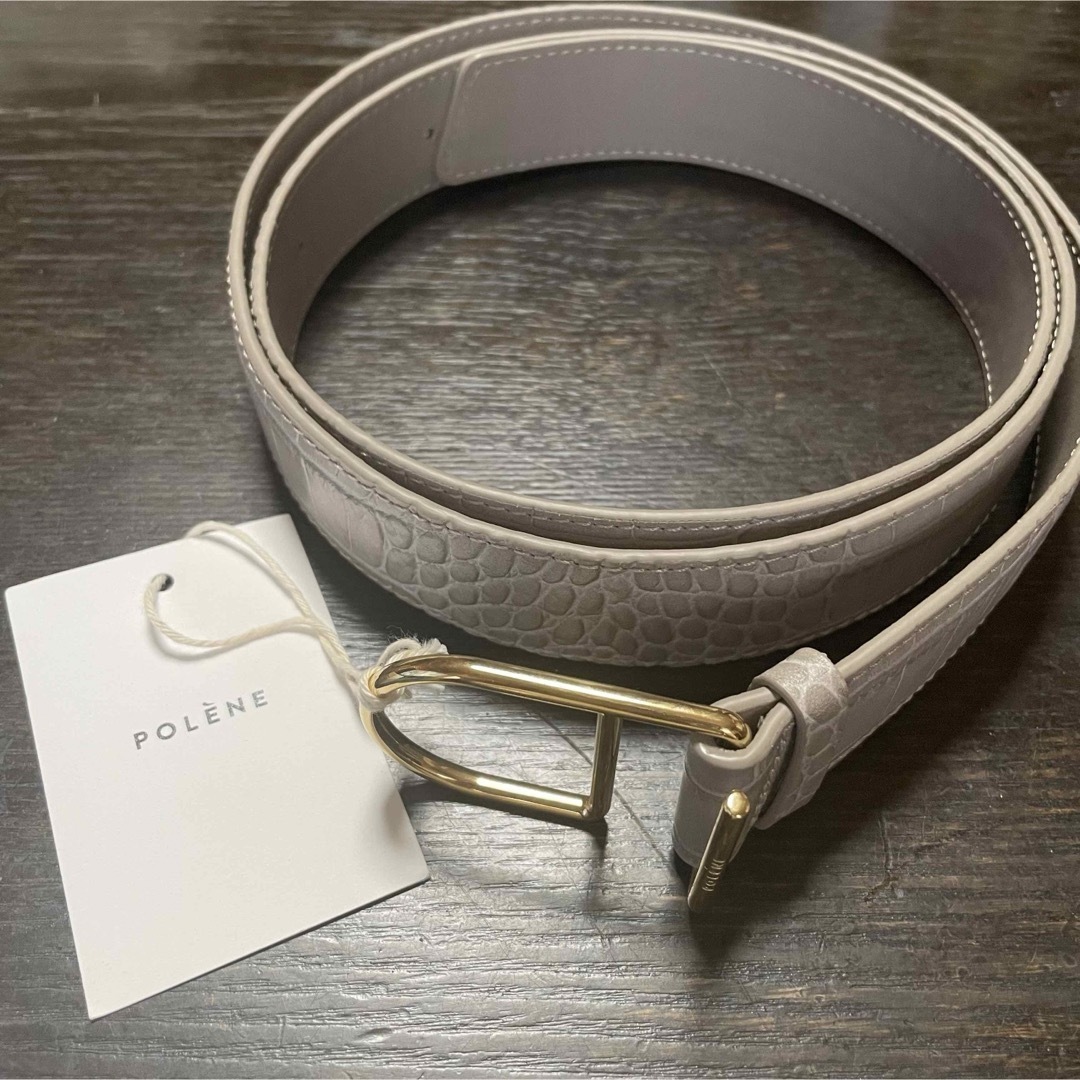 POLENE ベルト トープ クロコ型押し ファッション小物 POLENE ベルト トープ クロコ型押し ファッション小物