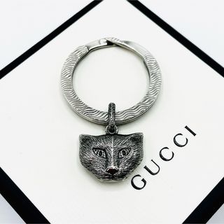 GUCCI - 【超美品/激レア】GUCCI キーリング キャット 猫 925 GUCCI - 【超美品/激レア】GUCCI キーリング キャット 猫 925