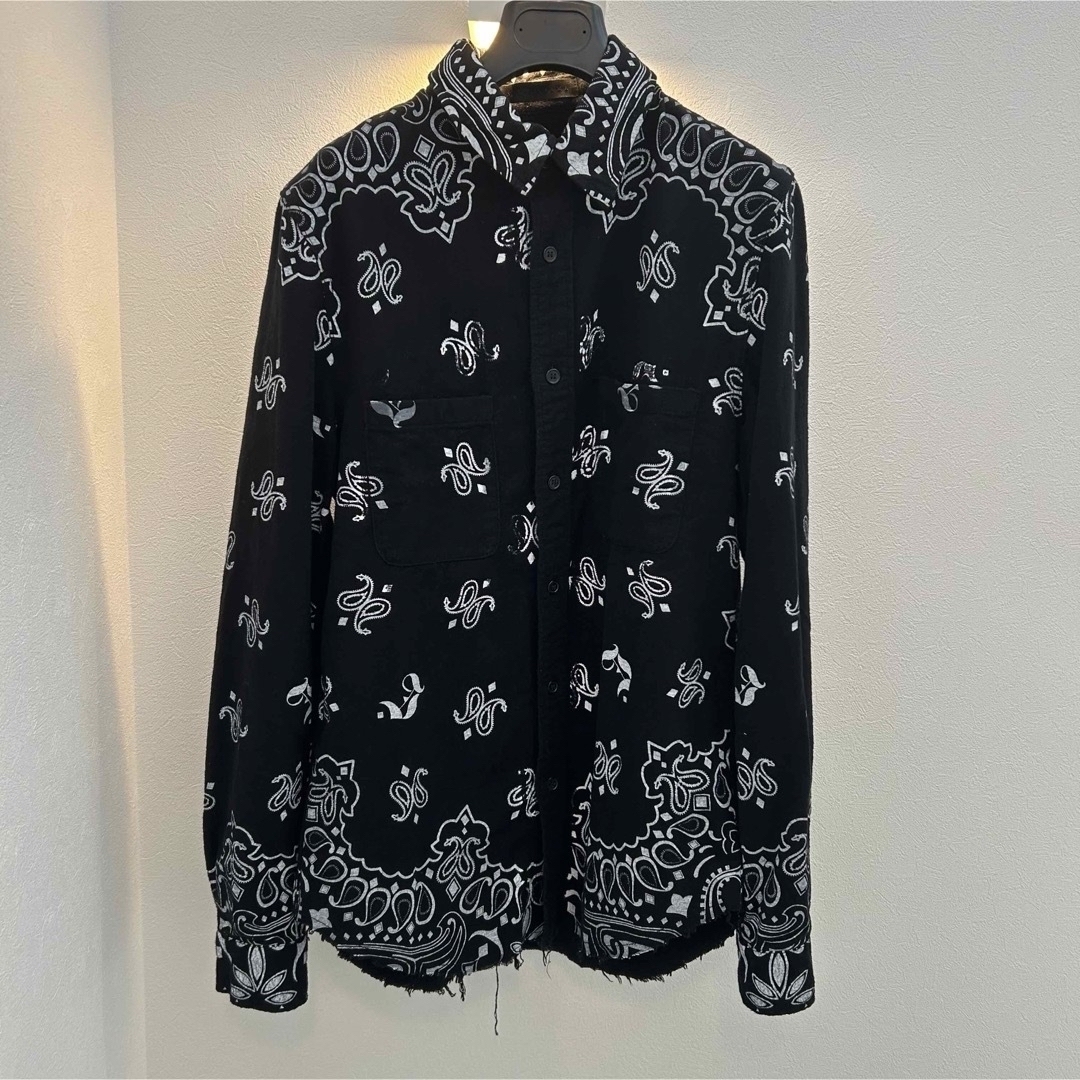 YZERR着用】 JUN NAKAYAMA PAISLEY 長袖シャツ 48 YZERR着用】 JUN NAKAYAMA PAISLEY 長袖シャツ 48