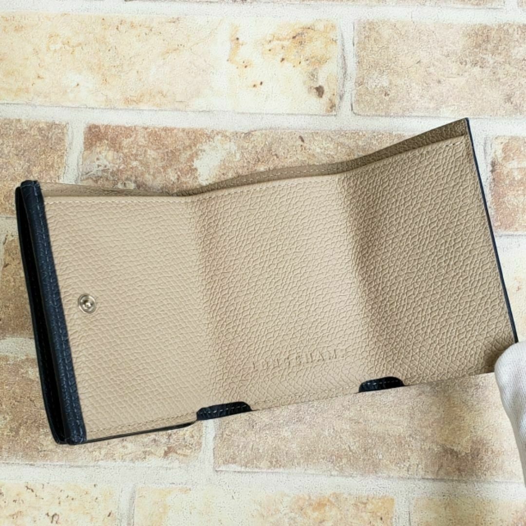 LONGCHAMP - ロンシャン ☆ ロゾ レザー 三つ折財布 コンパクト LONGCHAMP - ロンシャン ☆ ロゾ レザー 三つ折財布 コンパクト