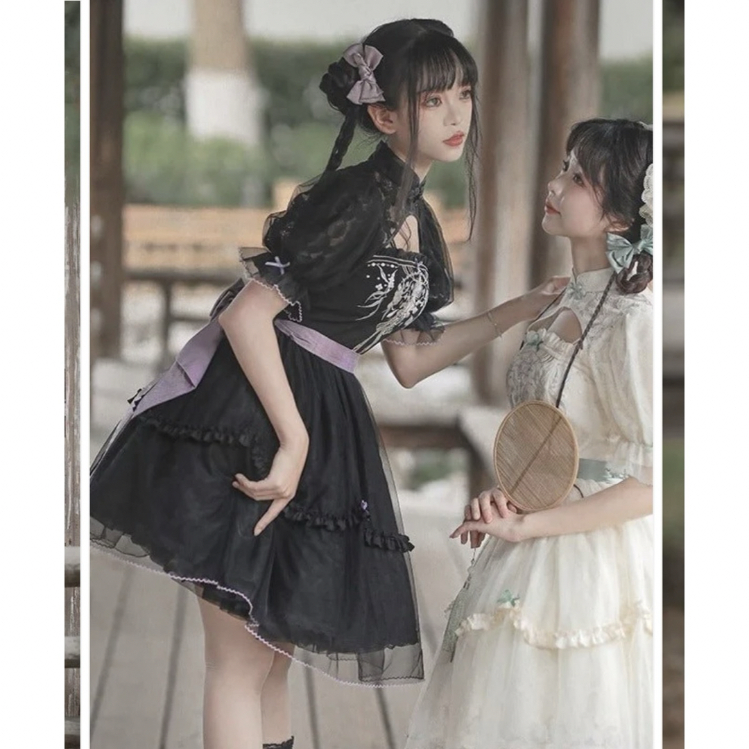 中華ロリータ チャイナ風 ワンピース ドレス ゴスロリ ロリィタ 中華ロリータ チャイナ風 ワンピース ドレス ゴスロリ ロリィタ