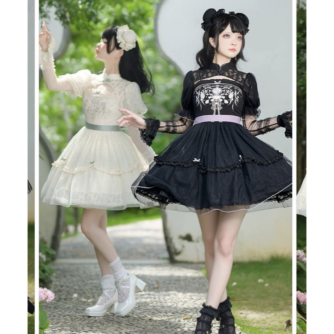 中華ロリータ チャイナ風 ワンピース ドレス ゴスロリ ロリィタ 中華ロリータ チャイナ風 ワンピース ドレス ゴスロリ ロリィタ