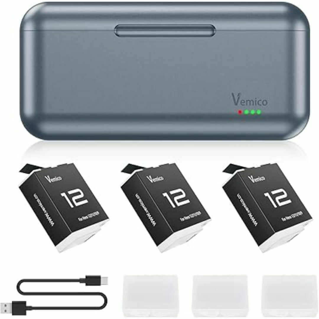 寒冷地 Hero 12 Enduro バッテリー 1800mAh×3個 低温環境 スマホ/家電/カメラのテレビ/映像機器(その他)の商品写真