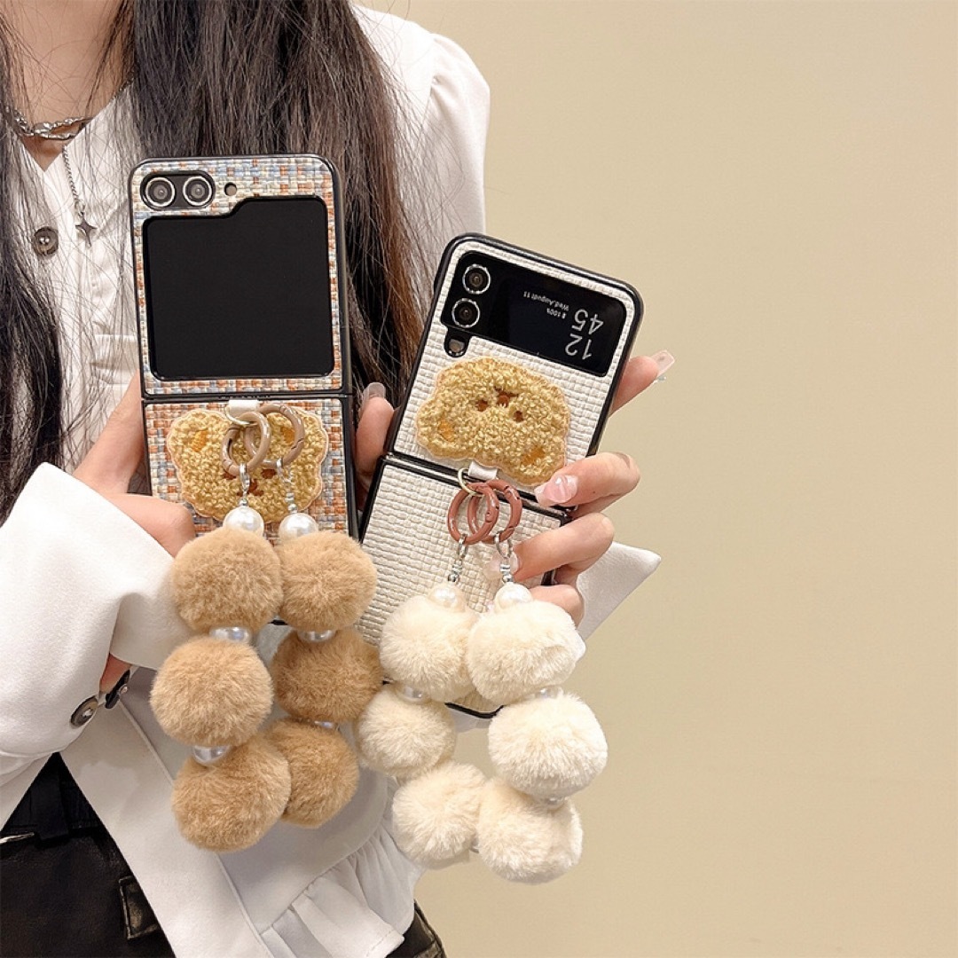Galaxy Z Flip6スマホケース くま ストラップ 可愛い ぬいぐるみ Galaxy Z Flip6スマホケース くま ストラップ 可愛い ぬいぐるみ