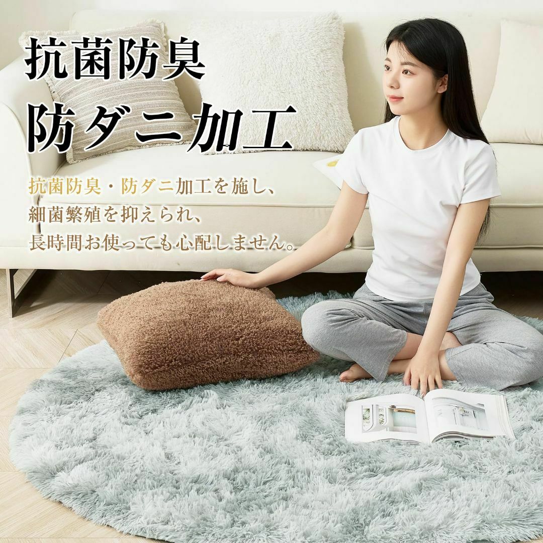 色: グレー】Softime ラグ カーペット シャギーラグ 円形 直径 色: グレー】Softime ラグ カーペット シャギーラグ 円形 直径