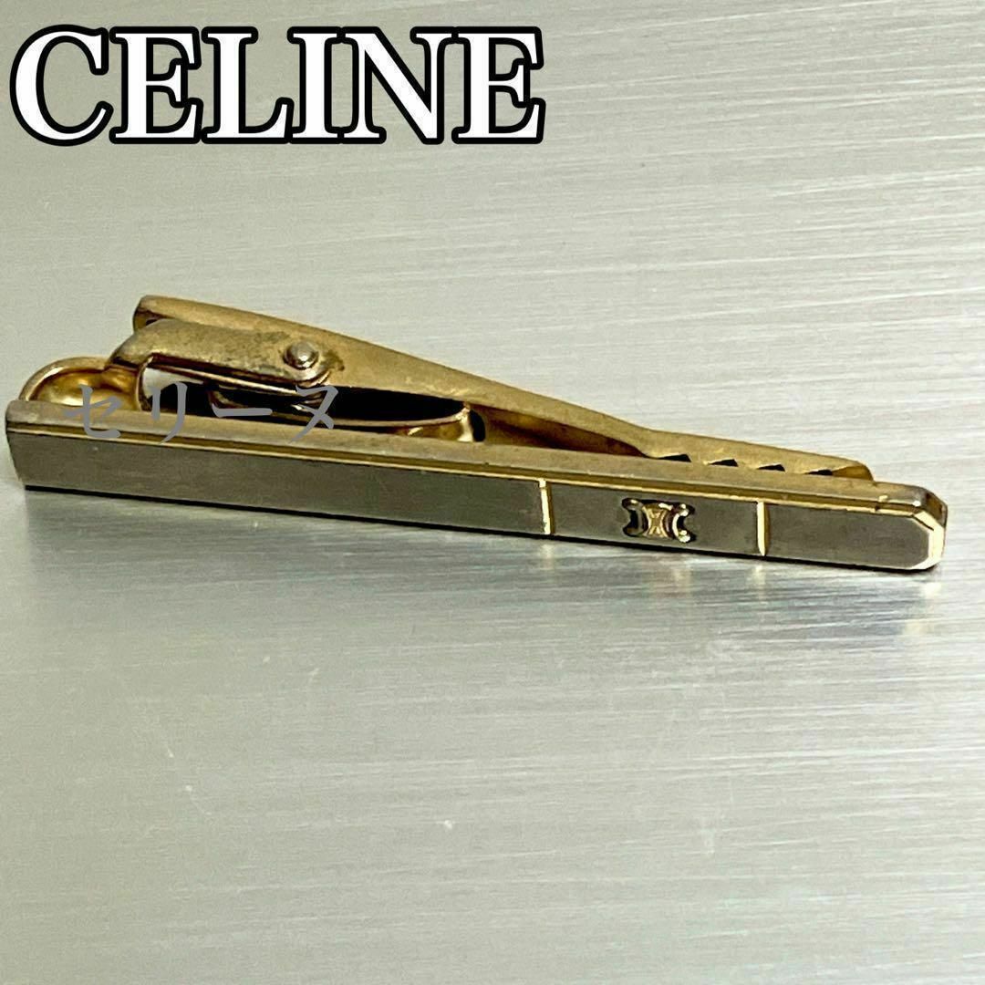 CELINE セリーヌ シルバー925 ネクタイピン 三葉の マカダム柄 CELINE セリーヌ シルバー925 ネクタイピン 三葉の マカダム柄