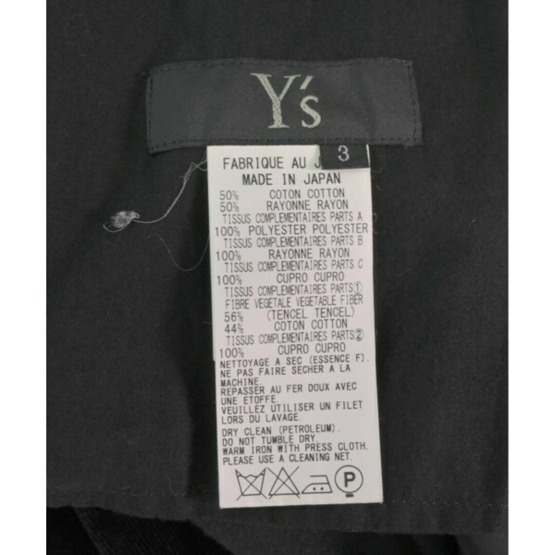 Y´s ワイズ ワンピース 3(M位) 黒 【古着】 Y´s ワイズ ワンピース 3(M位) 黒 【古着】