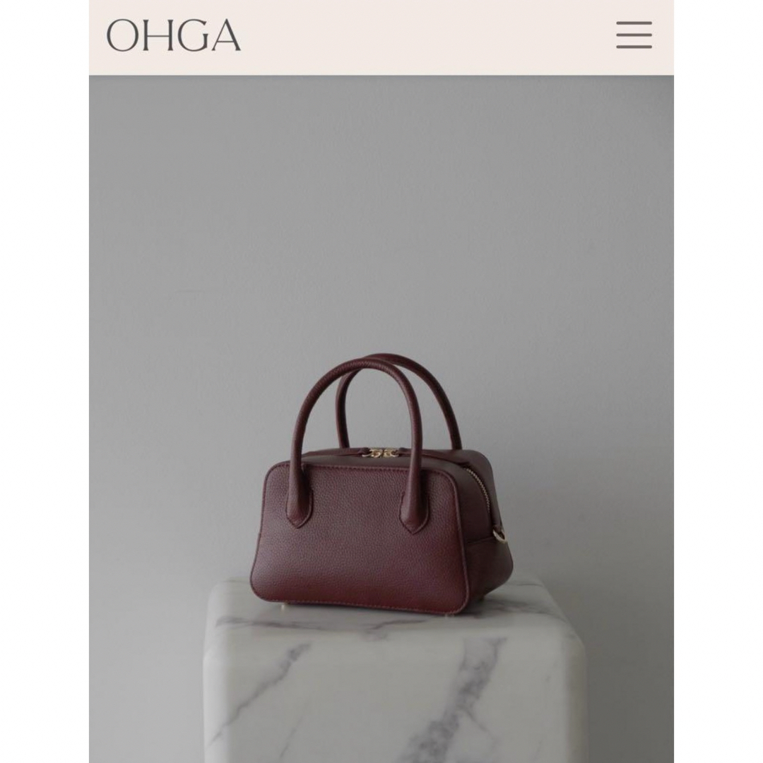 新品未使用】OHGA MINI BOSTON BAG 新品未使用】OHGA MINI BOSTON BAG