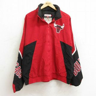 M☆古着 長袖 ナイロン ジャケット メンズ NBA シカゴブルズ M☆古着 長袖 ナイロン ジャケット メンズ NBA シカゴブルズ
