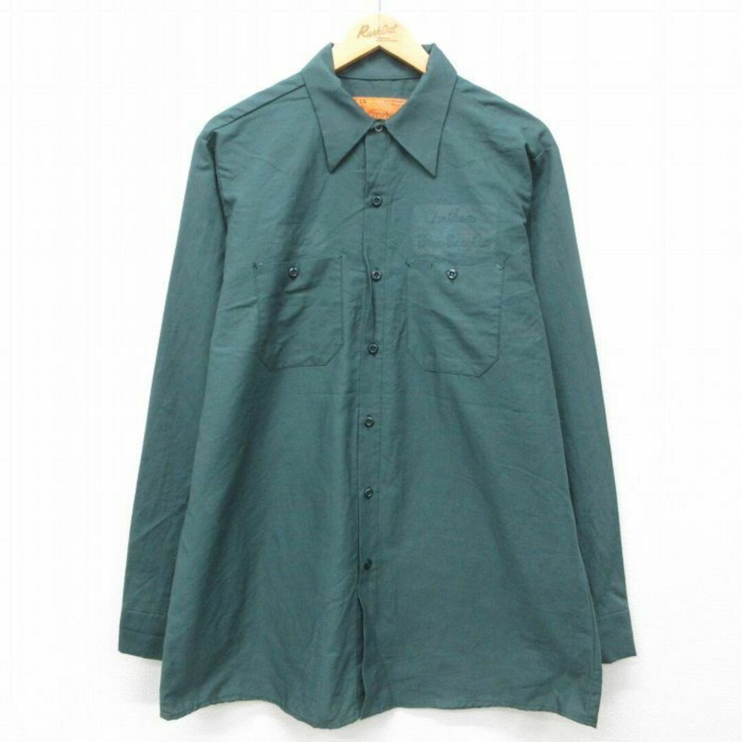 RED KAP - L☆古着 レッドキャップ 長袖 ワーク シャツ メンズ RED KAP - L☆古着 レッドキャップ 長袖 ワーク シャツ メンズ