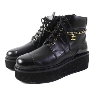 CHANEL - ☆新品、未使用品☆ CHANEL レースアップ 厚底ブーツ