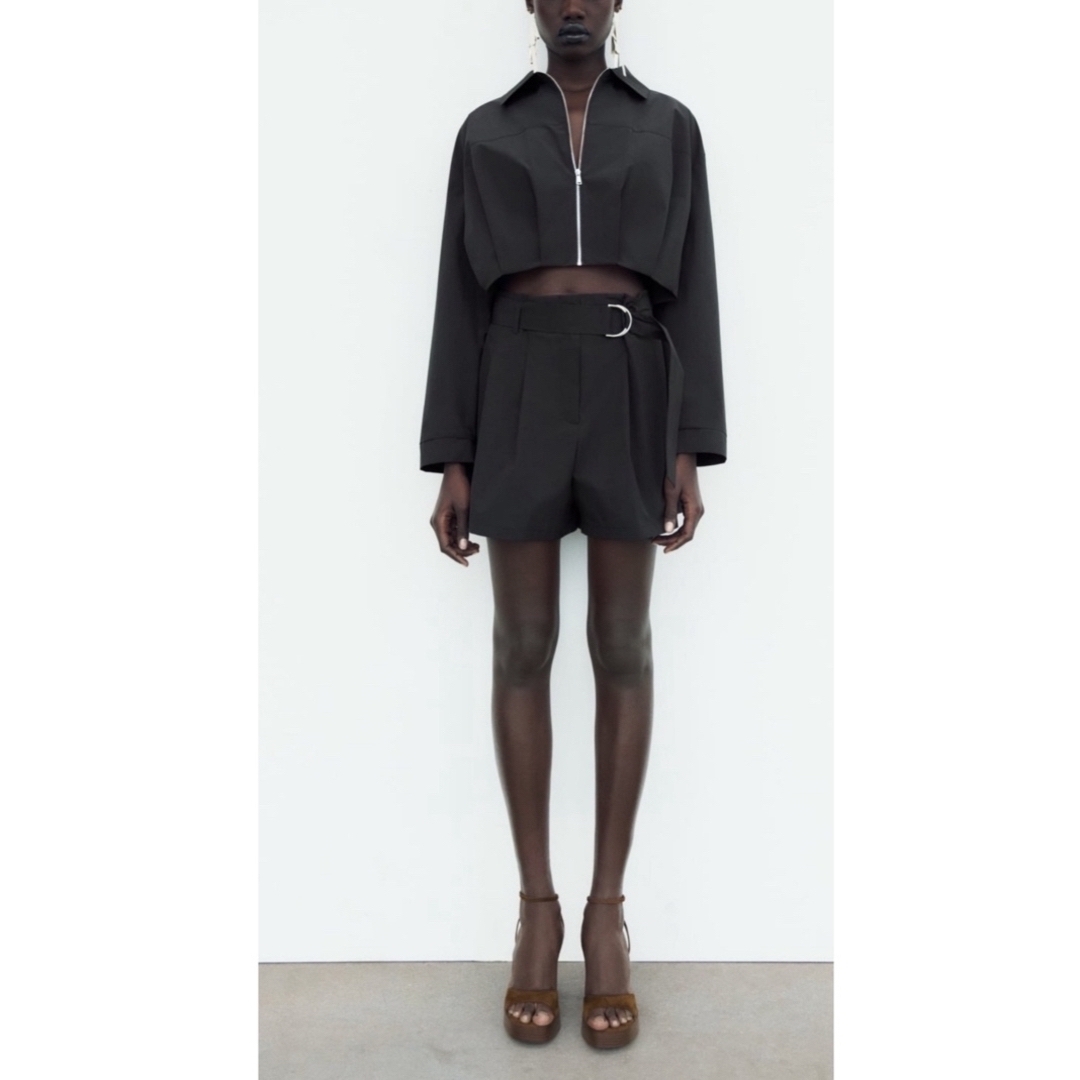 ZARA - 新品タグ付き S ZARAザラ プリーツヘムクロップド ZARA - 新品タグ付き S ZARAザラ プリーツヘムクロップド