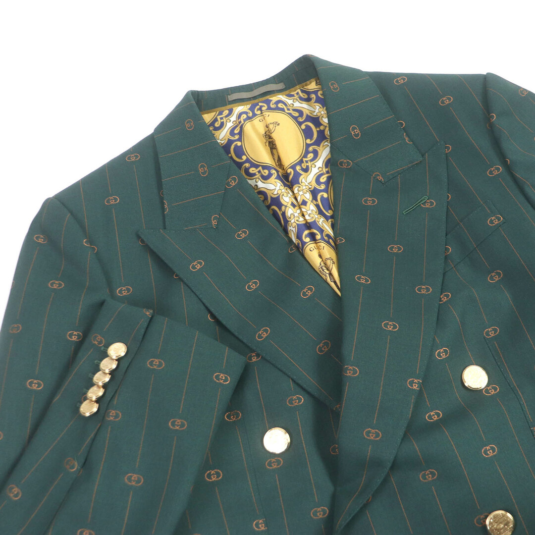 GUCCI - 未使用品□GUCCI グッチ 574367 ウール 裏地シルク GG GUCCI - 未使用品□GUCCI グッチ 574367 ウール 裏地シルク GG