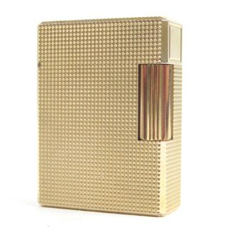 デュポン(DUPONT)の外装美品□Dupont デュポン ライン1 ショート ダイヤモンドヘッド スクエア 喫煙具 ガスライター ゴールド フランス製 メンズ 着火不可(タバコグッズ)