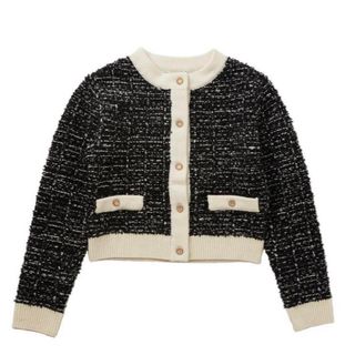 ハーリップトゥ(Her lip to)のherlipto mercer tweed cardigan(カーディガン)