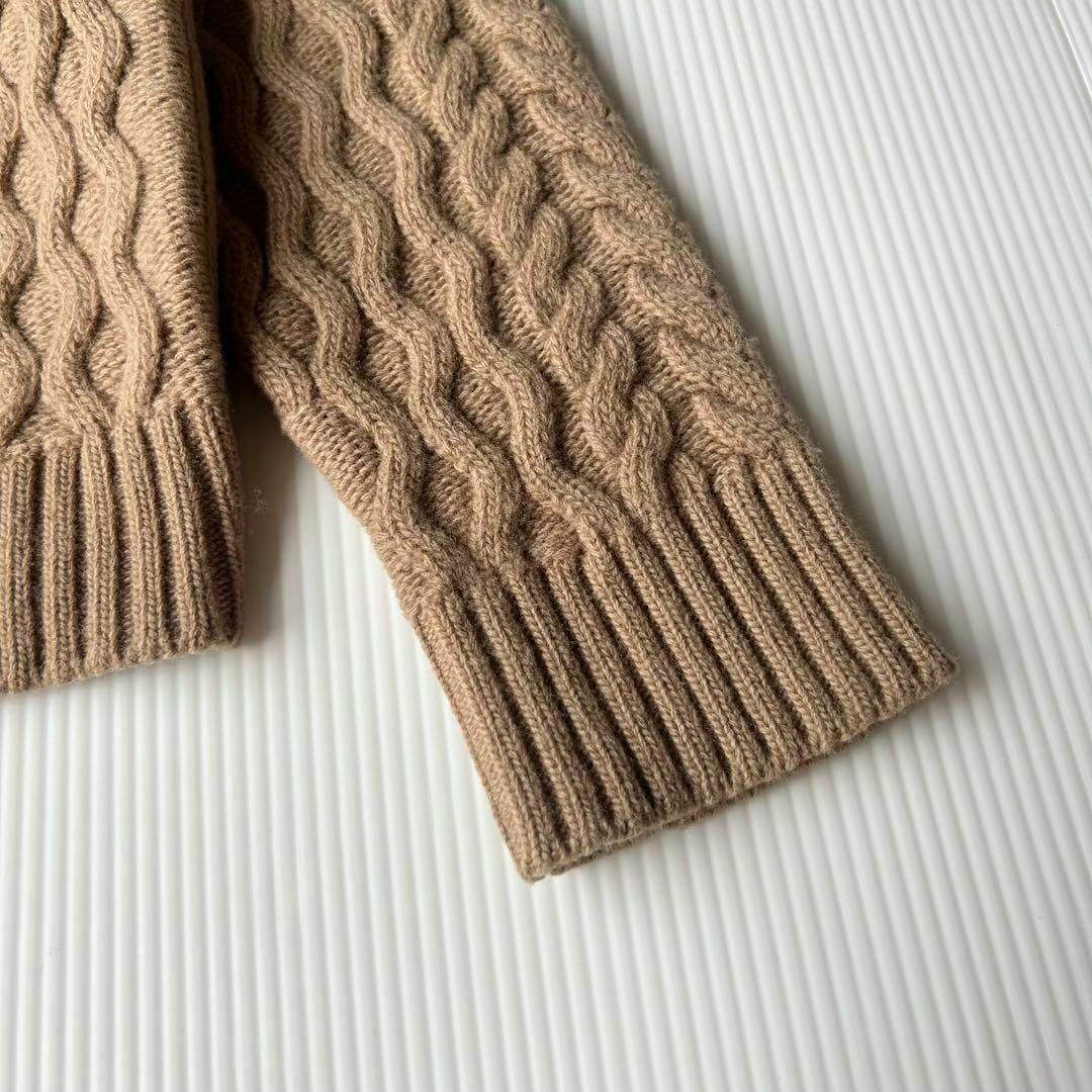 美品✨MAXMARA ピュアヴァージンウールニット ケーブル キャメル 美品✨MAXMARA ピュアヴァージンウールニット ケーブル キャメル