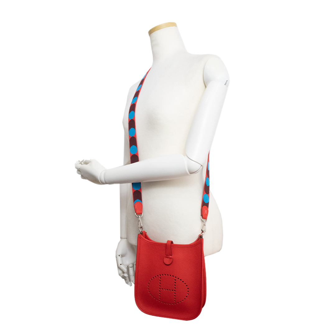 HERMES(エルメス)のエルメス エヴリン TPM アマゾン 16 フリッパーボール ショルダーバッグ 斜め掛け トリヨンモーリス ルージュ ドゥ クール レッド 赤 シルバー金具 U刻印 箱付 HERMES（新品・未使用品） レディースのバッグ(ショルダーバッグ)の商品写真