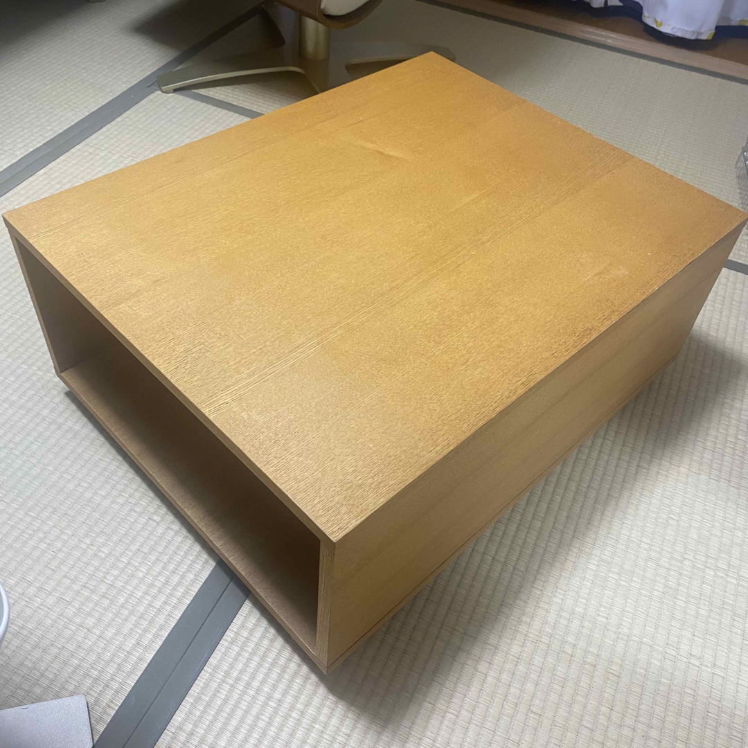 廃盤品 無印良品 ユニットソファ ボックステーブル タモ材 ロー 廃盤品 無印良品 ユニットソファ ボックステーブル タモ材 ロー