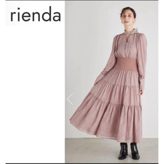 rienda - rienda シアーギャザーフレアワンピースの通販 by k.s rienda - rienda シアーギャザーフレアワンピースの通販 by k.s