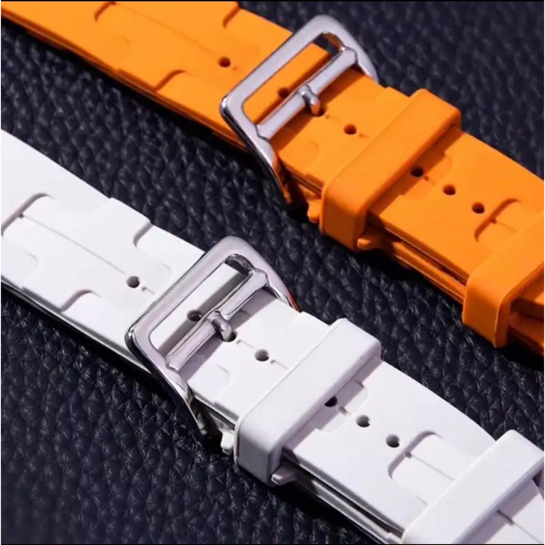Apple Watch アップルウォッチ ベルト バンド カバー H柄 オレンジ Apple Watch アップルウォッチ ベルト バンド カバー H柄 オレンジ