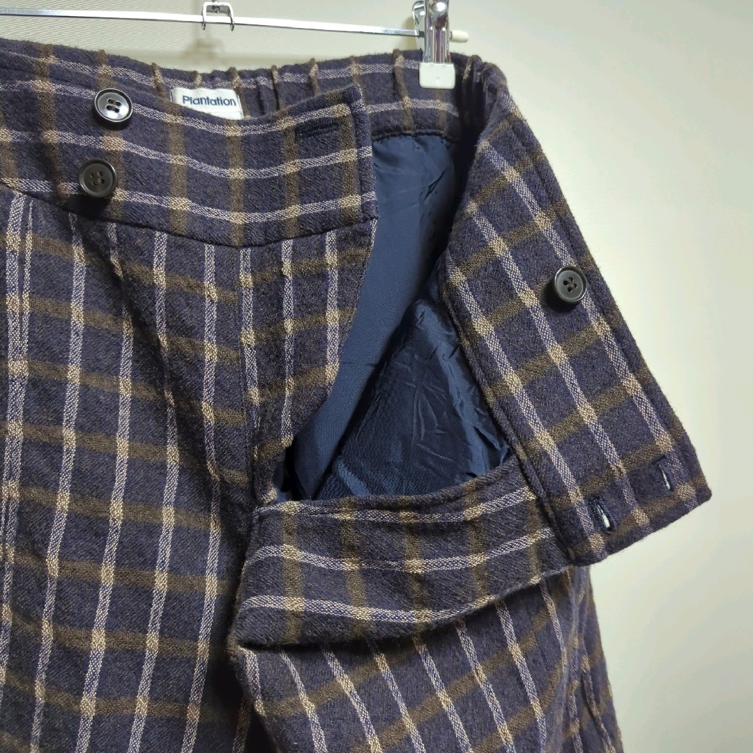 【返品交換不可】 - Plantation ☆日本製 プランテーションならラクマ shop| sada's by クロップドパンツの通販 チェック ウールコットン Plantation パンツ