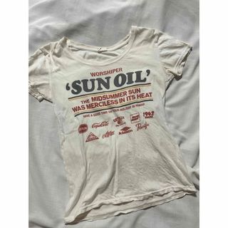 マウジー(moussy)のmoussy Tシャツ ホワイト サイズ2 バックプリントあり(Tシャツ(半袖/袖なし))