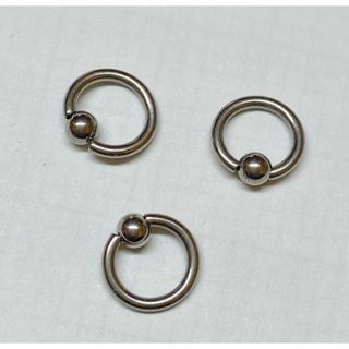 ステンレス　ピアス　ビーズ　リング　16g パーツ　ネイル　アクセサリー