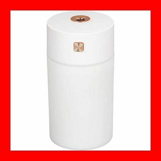 加湿器 300ml 卓上 小型 超音波 USB充電式 LED インテリア 白色(加湿器/除湿機)