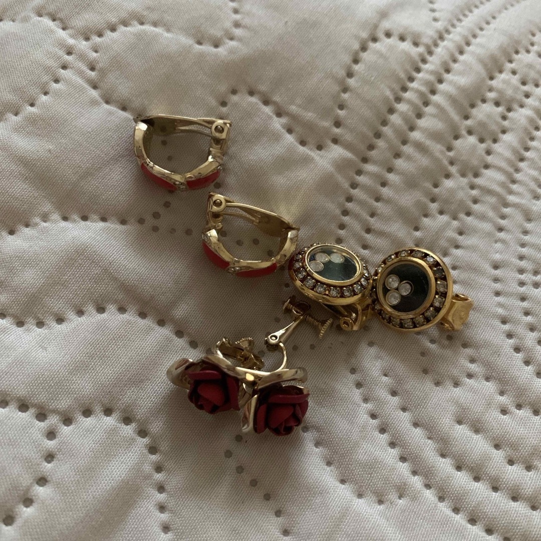 イヤリング 3点セット 薔薇 レトロ レディースのアクセサリー(イヤリング)の商品写真