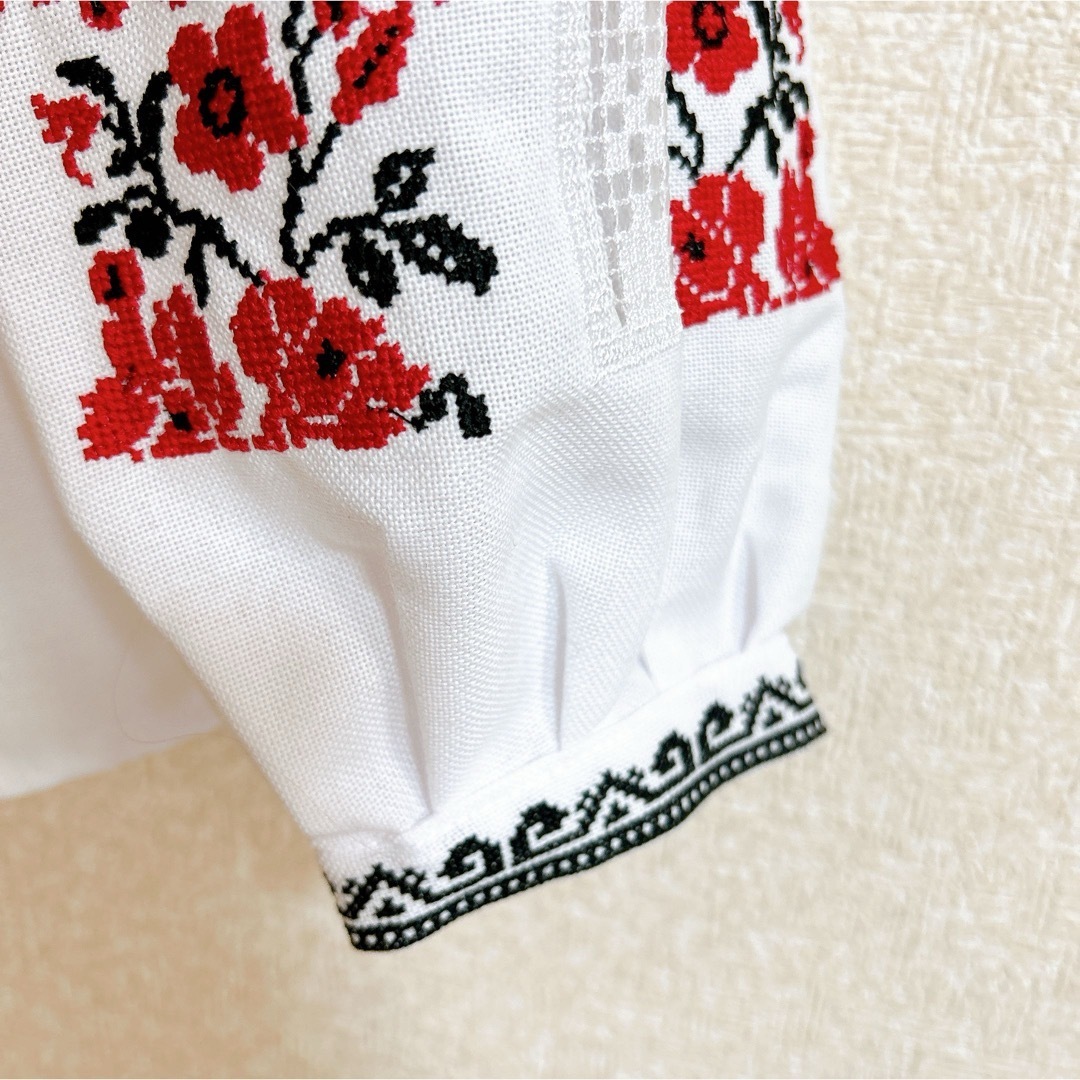 ウクライナ刺繍 ブラウス レディース M L 民族衣装 春秋 ウクライナ刺繍 ブラウス レディース M L 民族衣装 春秋