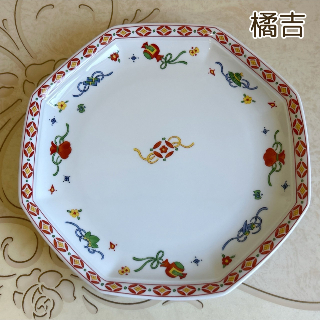たち吉 - たち吉 宝尽くし 八角大皿 盛皿 平皿 中華皿 色絵 赤絵 たち吉 - たち吉 宝尽くし 八角大皿 盛皿 平皿 中華皿 色絵 赤絵
