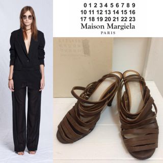 マルタンマルジェラ(Maison Martin Margiela)のMARTIN MARGIELA マルタンマルジェラ 編みレザーパンプス 36(ハイヒール/パンプス)