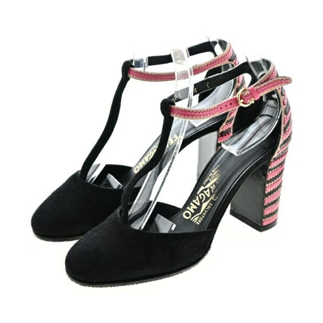 Salvatore Ferragamo サンダル 4(21.5cm位) 黒 【古着】 Salvatore Ferragamo サンダル 4(21.5cm位) 黒 【古着】