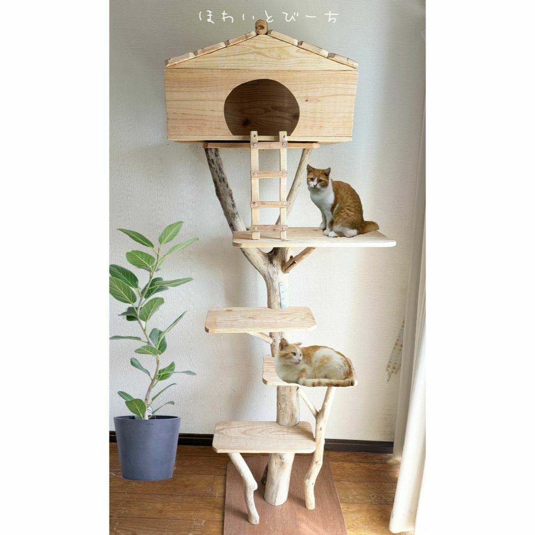 流木キャットタワー『猫城』高さ171cm 流木キャットタワー『猫城』高さ171cm