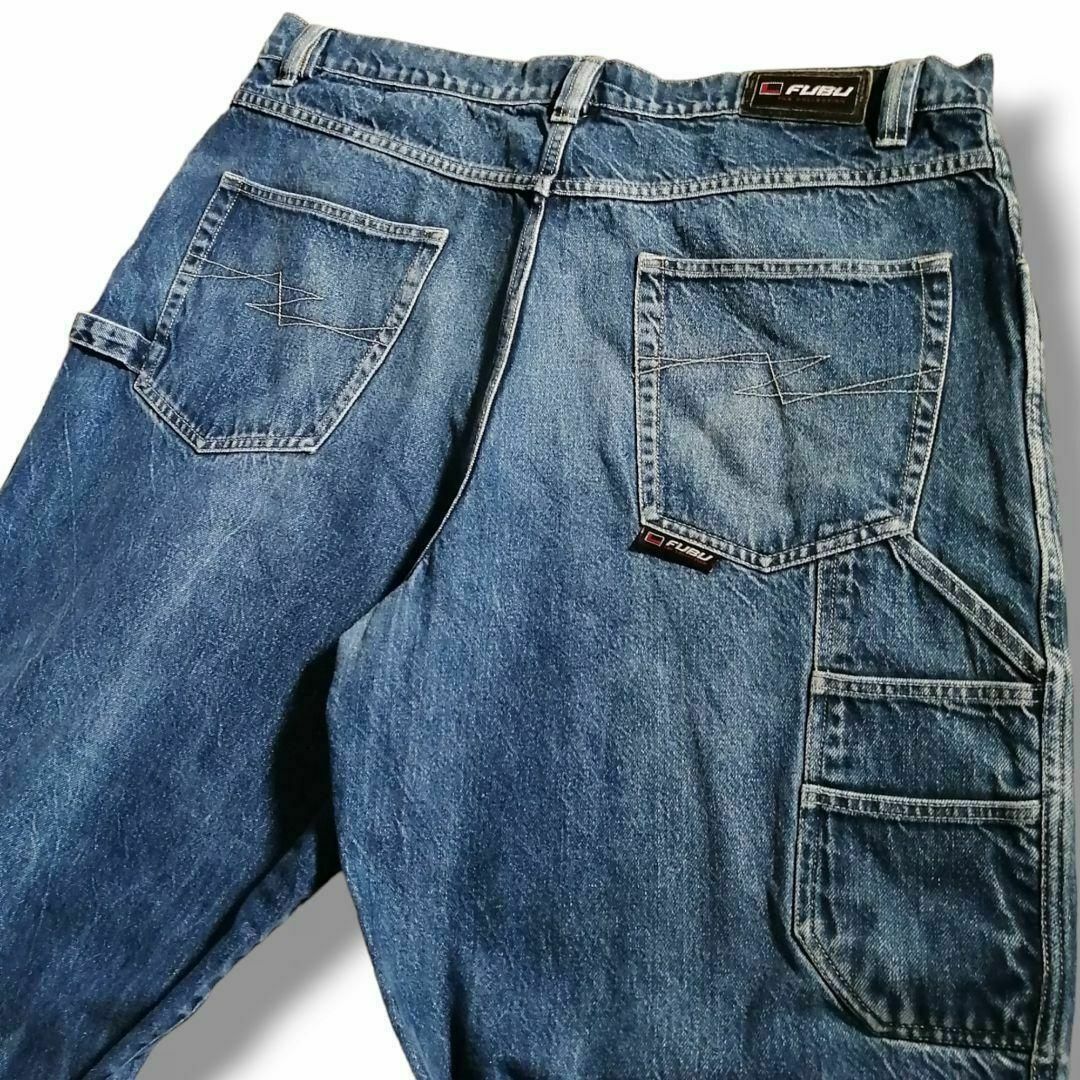 FUBU - 90s フブ 超極太バギーパンツ デニムペインターパンツ FUBU - 90s フブ 超極太バギーパンツ デニムペインターパンツ