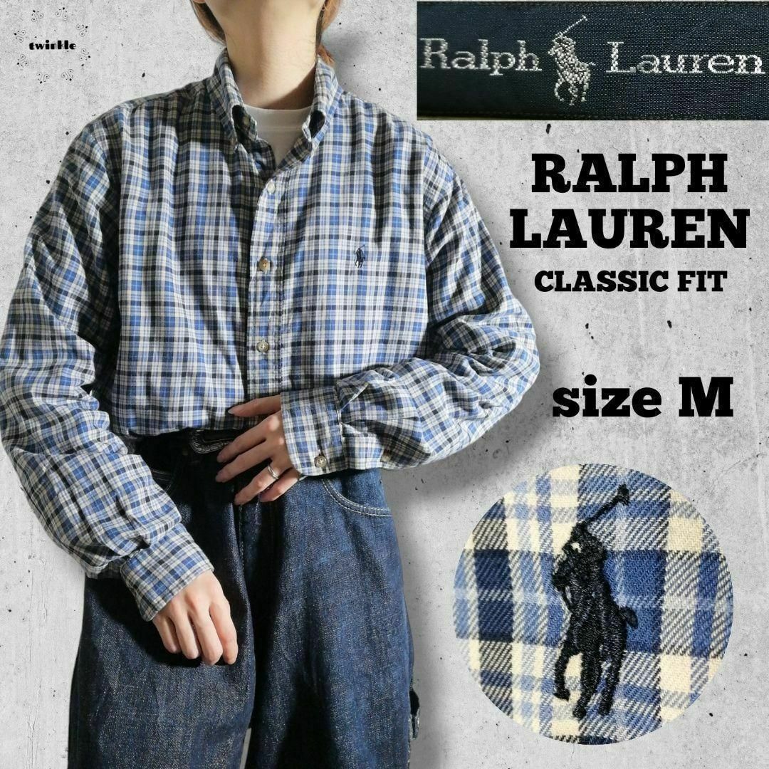Ralph Lauren - 90s ラルフローレン チェックシャツ BD 長袖 Ralph Lauren - 90s ラルフローレン チェックシャツ BD 長袖