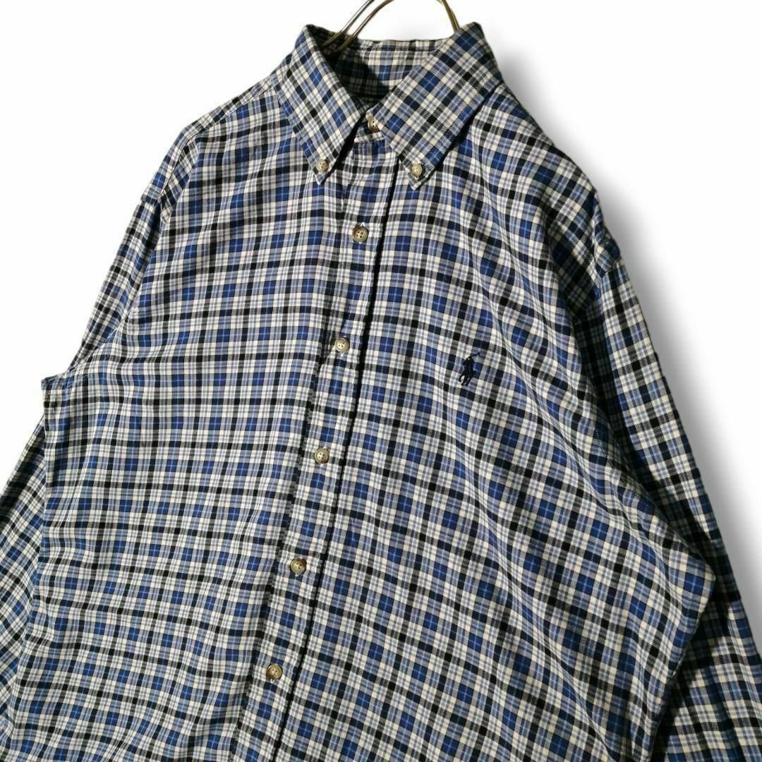 Ralph Lauren - 90s ラルフローレン チェックシャツ BD 長袖 Ralph Lauren - 90s ラルフローレン チェックシャツ BD 長袖