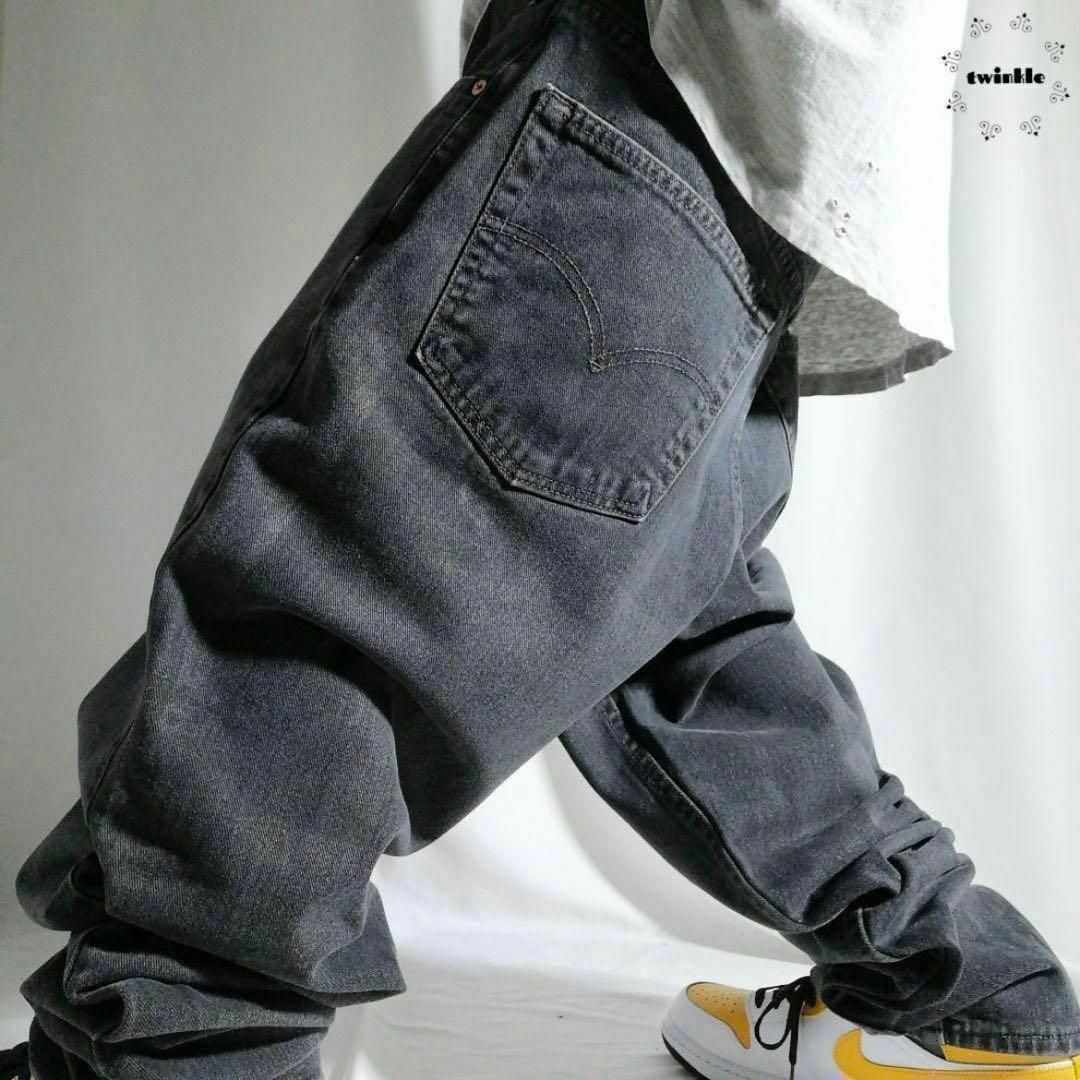 Levi's - 00sリーバイス550極太バギーサルファブラックデニム Levi's - 00sリーバイス550極太バギーサルファブラックデニム