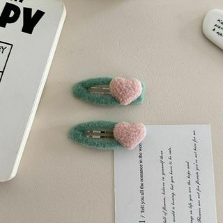 ヘアピン キッズ ベビー パッチン留め ハート パステルカラー フラワー 花 春(その他)