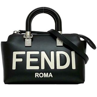 フェンディ(FENDI)のフェンディ ミニボストン バッグ バイザウェイミニ ブラック シルバー金具 バイザウェイ 8BS067 美品 レザー 中古 FENDI ロゴ ミニバッグ トップハンドル ショルダー 肩掛け 人気 女性 レディース お洒落 高級感 上品 鞄(その他)